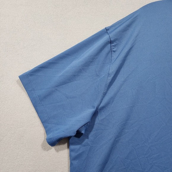 Nike Polo Shirt Mens XL Blue Solid Nike Dri-Fit Standard Fit Short Sleeve - Picture 15 of 16